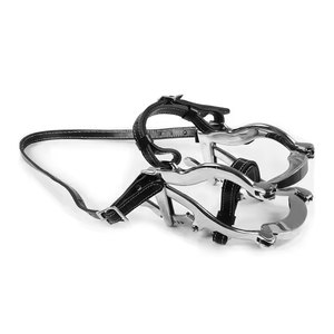 Embouchures de dressage pour chevaux en acier inoxydable de qualité supérieure, rotatives, à joue lâche, type Mullen, avec crochets et chaîne de guidage pour l'entraînement - Product Image 1