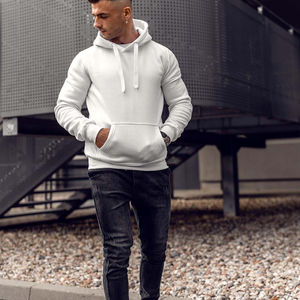 Sweat à capuche pour hommes 100% coton de haute qualité avec poches élégantes Design sportif respirant pour les sports d'hiver Prix de gros - Product Image 2