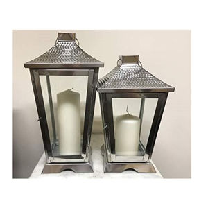 Linternas de metal y vidrio de hierro para interiores y exteriores de lujo, buen precio, vajilla navideña, centro de mesa, decoración del hogar - Product Image 4