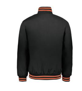 Men's New premium black with orange straps Varsity Jacket for Bulls Chicago Jacket - Product Image 2