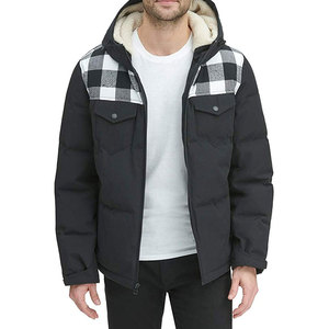 Puffer <b>Jacket</b> Hooded Windproof Winter Coat <b>Men's</b> <b>Warm</b> Waterproof Quilted <b>Jacket</b> 100% Polyester Puffer <b>Jacket</b> For Winter - Product Image 4