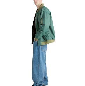 แจ็คเก็ตบอมเบอร์ผู้ชายดีไซน์ใหม่สำหรับฤดูหนาว คอตั้ง โลโก้ด้านหน้า ซับในไนลอนซาติน 100% สไตล์ไฮสตรีท - Product Image 5