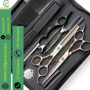 Tijeras de peluquero profesional Juego de tijeras de peluquería con tijeras de adelgazamiento de cabello de acero inoxidable para hombres Mujeres Mascotas 10 piezas - Product Image 6