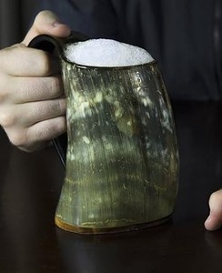 Chope à bière rustique en corne de buffle, faite à la main sur mesure - Product Image 3