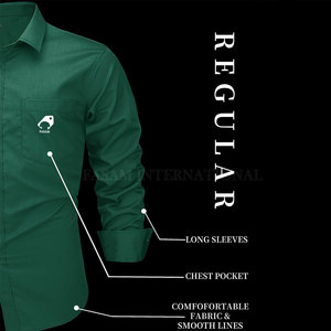 Concevez Votre Propre Produit : Chemises Formelles pour Hommes Adultes en Coton, Dernier Design - Product Image 5