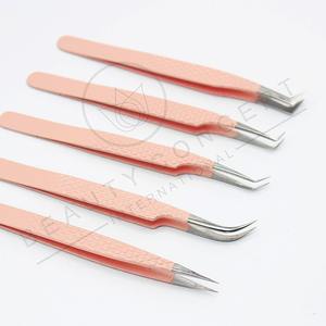 Pince à épiler à extension de cils antidérapante en acier inoxydable avec pointe en fibre dans de nouvelles couleurs - Product Image 4