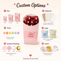 Boîte à biscuits en kraft personnalisée écologique, pour desserts, brownies, bâtonnets de churros, emballage alimentaire de qualité supérieure avec logo OEM
