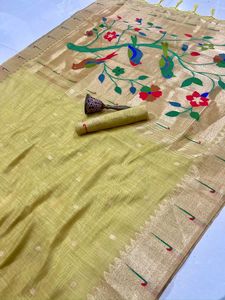 ผ้าฝ้าย muga เนื้อนิ่มกับ zari ทอผ้า Saree ผู้หญิงแฟชั่นผู้ผลิตและผู้จัดจำหน่ายจาก surat ในอัตราที่ต่ำที่สุด - Product Image 2