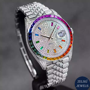 Montre mécanique automatique de luxe 36 mm bicolore avec mouvement ETA et bracelet en or blanc - Product Image 6