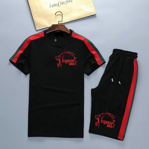 Vente en gros de LOGO personnalisé Ensemble de shorts et chemises d'été vierges pour hommes de grande taille surdimensionnés pour le fitness et la gym pour hommes - Product Image 1