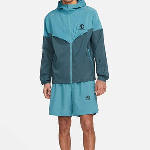 Custom Nylon Tracksuits Jacket Windbreaker <b>Shorts</b> Set Custom Sweat suits Zip up Two Piece Sport Polyester for Men - Product Image 5