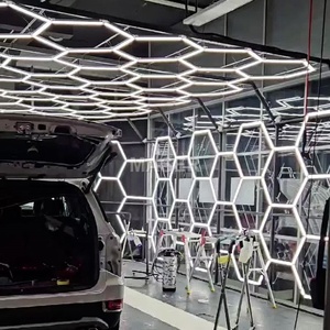 Lámpara de nido de abeja para detalles de automóviles, luces de garaje hexagonales, tienda de trabajo, las mejores luces LED para garaje - Product Image 3
