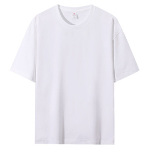 Wholesale <b>High</b>-quality 240grams Heavy-duty Pure Cotton <b>T</b> <b>Shirt</b> Round <b>Neck</b> Shoulder Solid Color Oversized <b>T</b>-<b>shirt</b> Custom logo - Product Image 3