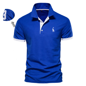 Polo personalizado para hombre, diseño de piqué de algodón, manga corta de alta calidad, antiarrugas, informal, marca de verano, calidad, fábrica de China - Product Image 4