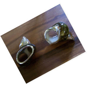 napkin <b>ring</b> turbo shell SEASHELL JEWELRY Napkin <b>Ring</b> Silver with Green <b>Motive</b> 7cm Size for Giveaways - Product Image 2