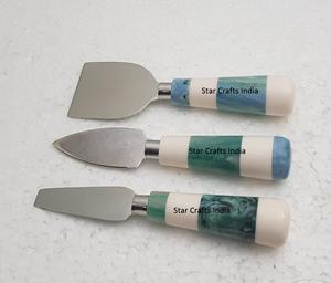 Latest <b>Cheese</b> Utensils Resin Made Creative Handle & Stainless Steel with Silver Plated of <b>Cheese</b> <b>Knife</b> <b>Set</b> <b>Cheese</b> Tools - Product Image 5