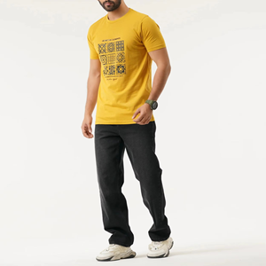 Camiseta de algodón/poliéster para hombre con logotipo personalizado Hip Hop moda Casual estilo sólido antiarrugas secado rápido transpirable 240 GSM Puff - Product Image 5