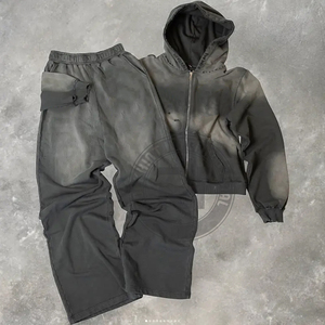 Sudadera con capucha de gran tamaño Vintage con lavado ácido, Jersey de algodón personalizado, ropa de calle Unisex, a la moda Sudadera con capucha, venta al por mayor MOQ - Product Image 4