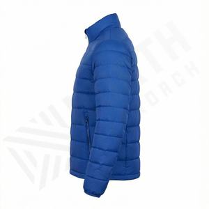 Veste d'hiver pour homme, col montant décontracté, en toile matelassée, parka portable, coupe-vent, respirante, fermeture éclair, isolée, chaude - Product Image 3