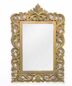 Cadres de miroirs muraux en bois fabriqués à la main avec des motifs sculptés artistiquement conçus pour compléter la maison luxueuse - Product Image 1