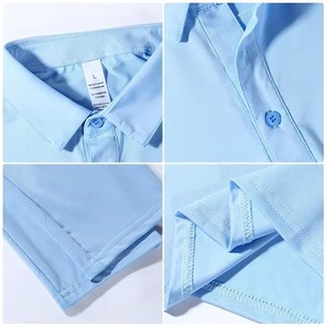 Camiseta deportiva para hombre, camiseta transpirable de manga larga para entrenamiento, camiseta Polo de alta elasticidad para fitness, ropa deportiva para correr y entrenar en el gimnasio de secado rápido - Product Image 2