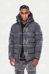 Manteau à bulles épais chaud hiver personnalisé hommes doudoune manteaux noirs vente en gros - Product Image 2