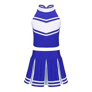 Custom Design Hot Selling Sleeves <b>Cheerleader</b> Dress Neck Cheerleading Uniforms Comfortable High Quality OEM 100% Polyester - Product Image 3