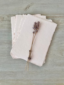 5x7" BLUSH pink 150gsm Handmade Deckled Edge Cotton Rag Paper Deckle - Product Image 5