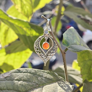 Colgante y Dijes Infantiles de Plata de Ley 925 Oxidada, Estilo Religioso, Filigrana, Cornalina, Calidad Extrema, para Todas las Ocasiones - Product Image 2