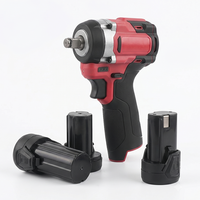 Clé à chocs sans balais 12V personnalisée en gros, avec embout carré de 3/8 pouces, couple élevé de 180 Nm, éclairage annulaire LED, outil électrique
