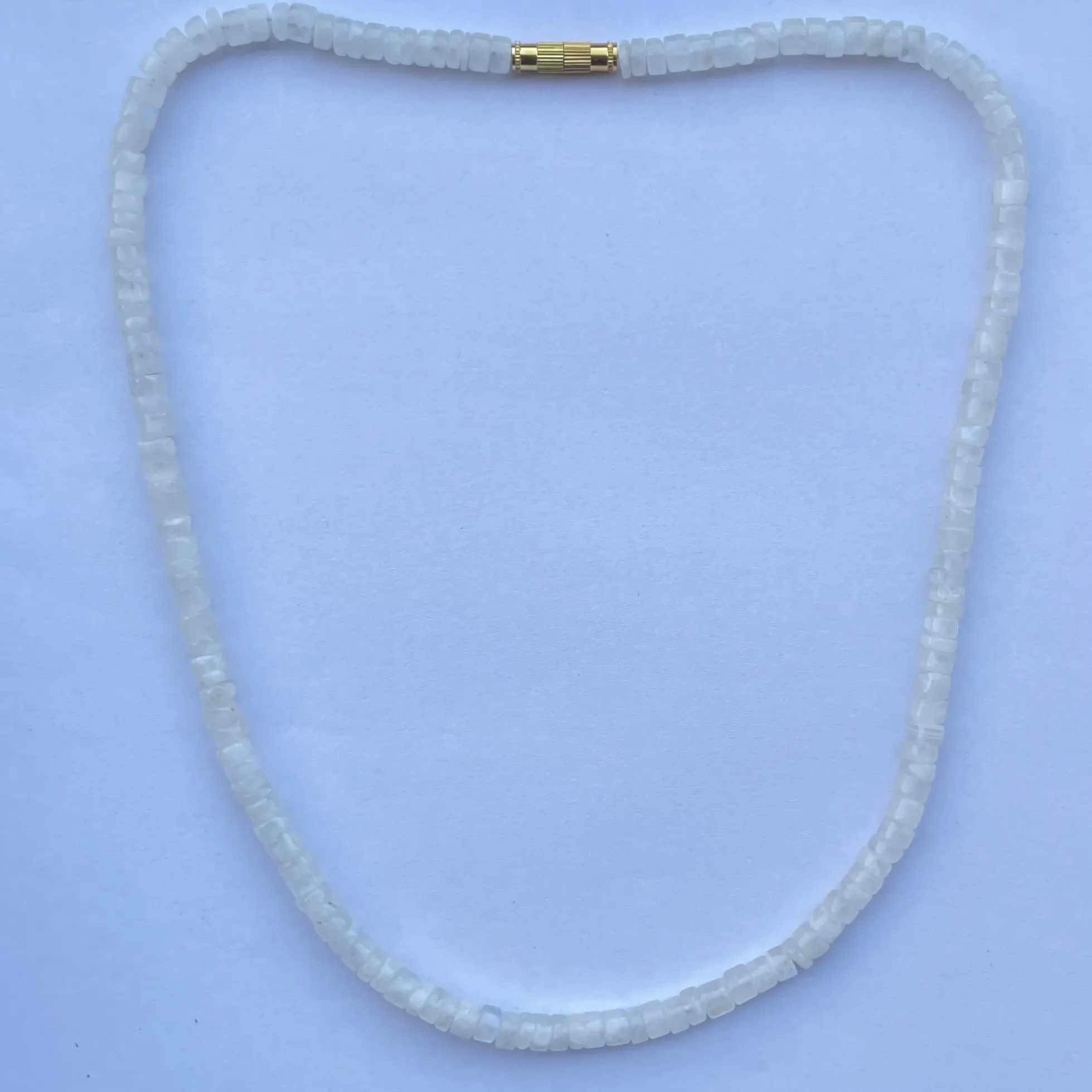 4 mm 6 mm 8 mm Natur-Regenbogen-Mondstein glatter Heishi Reifen Edelstein Perlen Halskette Schmuck Echte Steine Online-Verkauf Rabatt neu