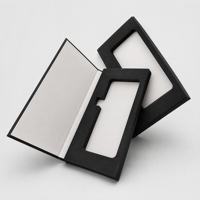 Boîte rigide personnalisée en forme de livre avec insert en mousse EVA pour l'emballage de films en verre trempé pour téléphone portable