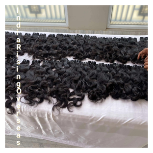 ผมเรมี่ธรรมชาติแบบไม่ผ่านกระบวนการผมชาวอินเดียเป็นมัดผมบริสุทธิ์เนื้อนุ่มพร้อมความเงางามตามธรรมชาติและปลายสุขภาพที่หนา - Product Image 1