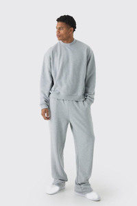 ใหม่เสื้อสเวตเตอร์คอกลมสีเทาขนาดใหญ่สี100% ผ้าฝ้ายระบายอากาศได้ดีแห้งเร็วเสื้อครอปหนามีฮู้ดสำหรับผู้ชาย - Product Image 3