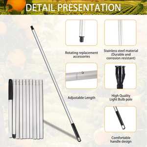 Dapat disesuaikan teleskopik pegangan panjang pemanen Apel pemetik buah tiang keranjang alat - Product Image 5