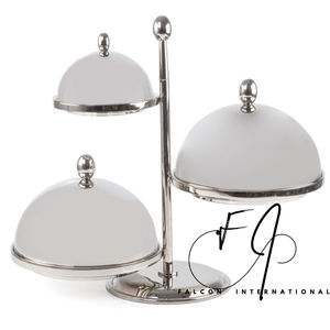 Juego de 3 soportes exclusivos de decoración de pasteles de acero inoxidable de calidad diferentes tamaños soporte de pastel de Metal - Product Image 4