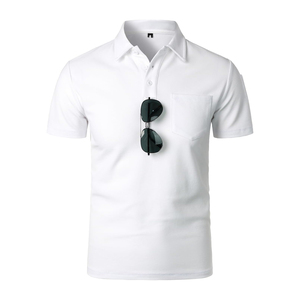 ใหม่ที่กําหนดเองระบายอากาศ Anti-Pilling สีทึบผู้ชายเสื้อโปโลขายส่งที่มีคุณภาพสูงธรรมดาลําลองผู้ชายเสื้อโปโล - Product Image 1