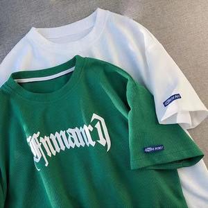 Tendance personnalisable deux pièces hommes été confort porter respirant Style coréen imprimé Shorts et t-shirt pour hommes - Product Image 3