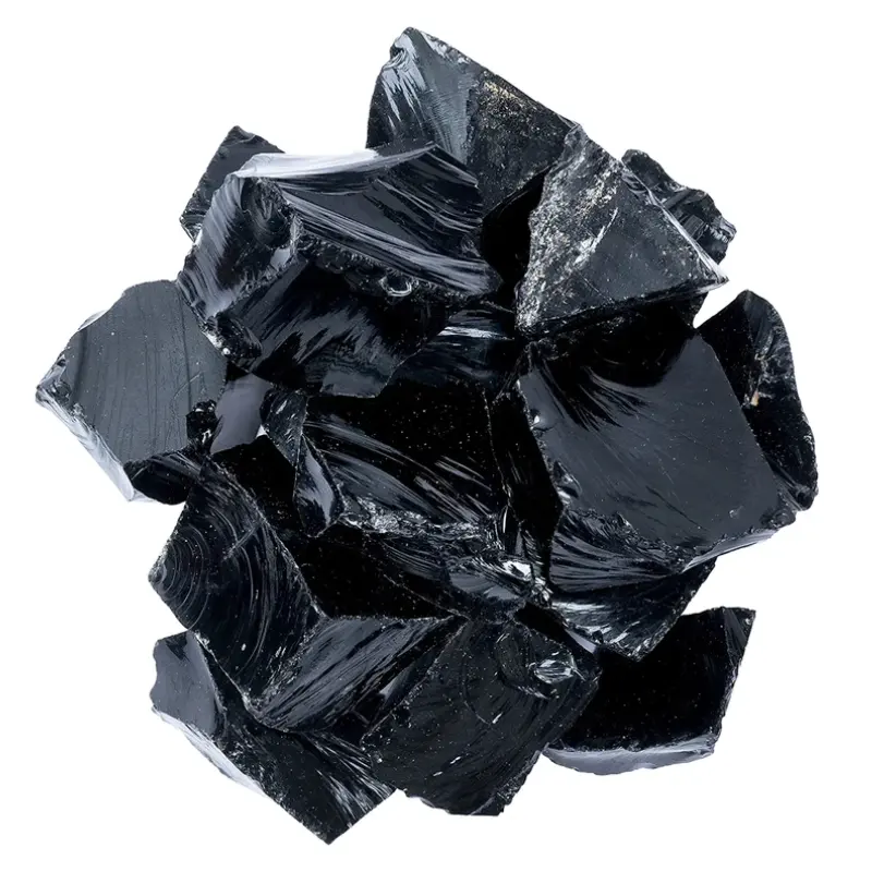 Wholesale Natural Black Obsidian Healing Stones Black Obsidian Rough Healing Stone Raw Black Obsidian Bulk