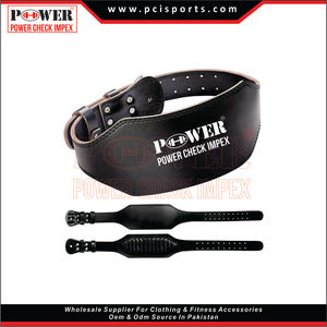 Cinturones de cuero para levantamiento de pesas Color negro Powerlifting Deadlift Back Support Gym Belt - Product Image 5