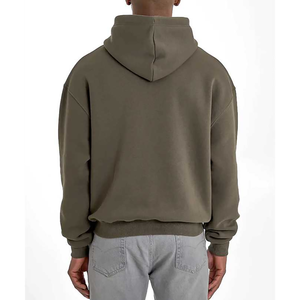 Sudadera con capucha extragrande de peso pesado personalizada para hombre 100% algodón 500 GSM French Terry Streetwear Pullover - Product Image 3