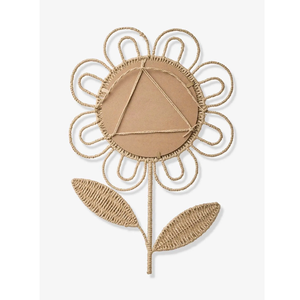 Kid Bedroom <b>Decorations</b> Baby & Kids Nursery Decor Natural Hand Woven New Seagrass Flower Wall Mirror Made In Vietnam - Product Image 2