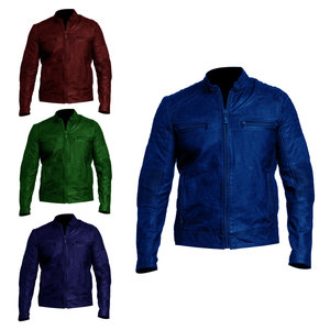 เสื้อแจ็กเก็ตผ้าใบขนแกะสีดำสำหรับบุรุษวินเทจระบายอากาศได้ดีกันลมฤดูหนาวคาเฟ่ - Product Image 1