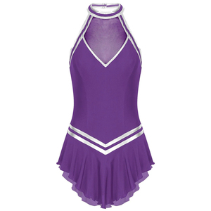 Uniforme de cheerleading rouge avec bordure blanche, style jupe, tenue de performance pour adultes, vêtements de compétition personnalisés pour équipe, de haute qualité - Product Image 3