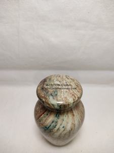 Metal silver marbles design keepsake <b>urns</b> - Product Image 2