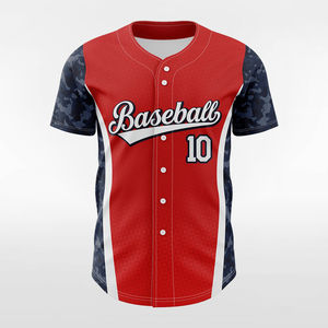 Custom <b>Baseball</b> Softball Wear Fully Sublimated Personalized Button Down <b>Baseball</b> Jersey Manufacturer From Pakistan - Product Image 2
