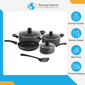 Meilleur prix du marché Batterie de cuisine antiadhésive au design de luxe allant au four et au lave-vaisselle de qualité supérieure de fournisseur indien - Product Image 2