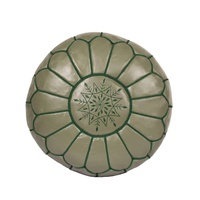 Pouf ottoman traditionnel marocain fait main en cuir d'olivier véritable, antique, pour salon, chambre, canapé, tabouret, vente en gros