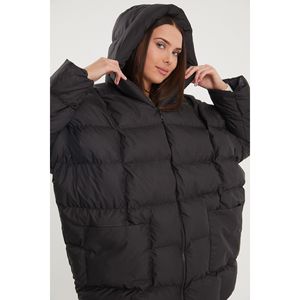 Piumini Oversize con cappuccio nero piumino da donna - Product Image 6