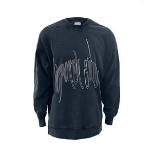 Sudadera con Capucha Personalizada con Logotipo Estampado, de Algodón, con Hombros Caídos, sin Capucha, para Hombre, Sudadera Holgada Lavada - Product Image 2